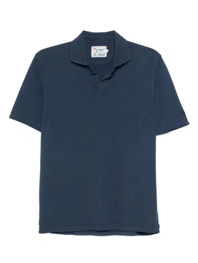 Mc2 Saint Barth Cotton Polo In Blue
