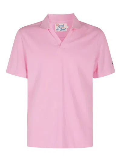Mc2 Saint Barth Cotton Polo Shirt In Pink