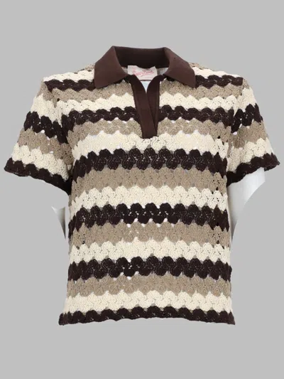 Mc2 Saint Barth Cotton Polo Top For Women In Multi