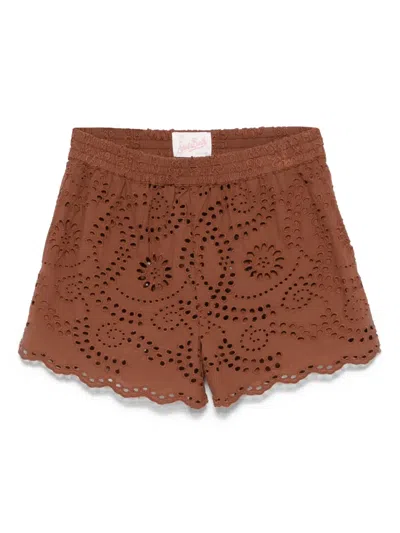 Mc2 Saint Barth Cotton Shorts In Brown
