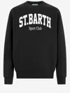 Mc2 Saint Barth Cotton Sweatshirt With Logo In Black