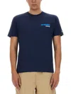 Mc2 Saint Barth Cotton Classic T Shirt In Blue