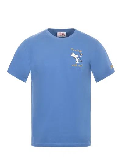 Mc2 Saint Barth Cotton T-shirt In Light Blue