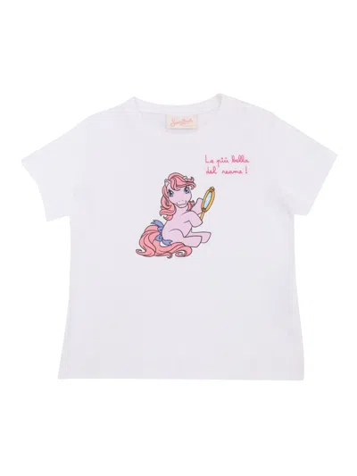 Mc2 Saint Barth Kids' Cotton T Shirt In White