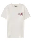 Mc2 Saint Barth White Graphic Crew Neck T-shirt In White