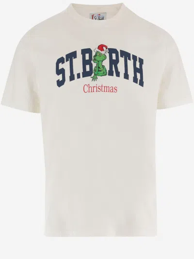 Mc2 Saint Barth Logo-print Round-neck T-shirt In White