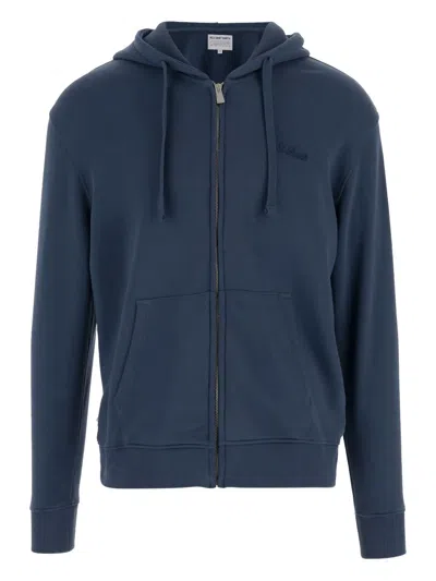 Mc2 Saint Barth Cotton Zip-up Hoodie In Blue