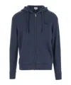 Mc2 Saint Barth Cotton Zip-up Hoodie In Blue