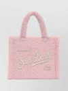 Mc2 Saint Barth Cozy Teddy Texture Tote With Top Handles In Pink