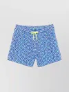 Mc2 Saint Barth Crab Print Swim Shorts And Pockets In Blue