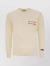 Mc2 Saint Barth Crew Neck Embroidered Detail Long Sleeves In Neutral