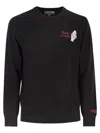 Mc2 Saint Barth Crew Neck Jumper With Chest Embroidery In Black