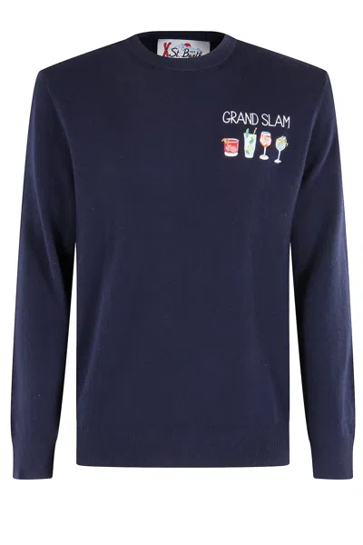 Mc2 Saint Barth Crew Neck Light Sweater In Blue