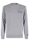 Mc2 Saint Barth Crew Neck Light Sweater In Gray