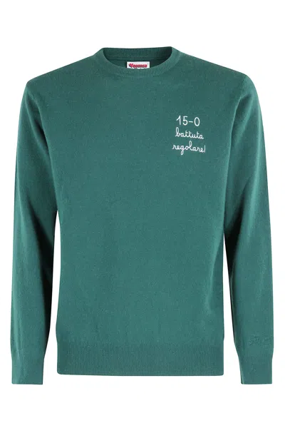 Mc2 Saint Barth Heron Light Crew-neck Sweater In Green