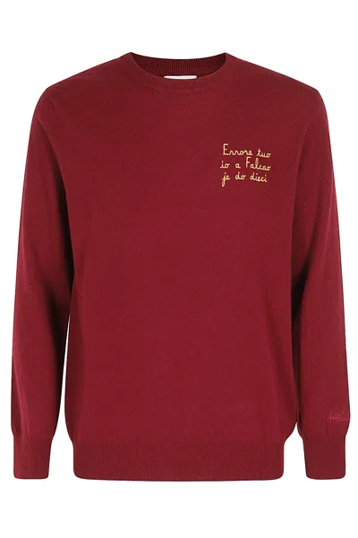 Mc2 Saint Barth Crew Neck Light Sweater In Red