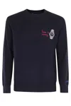 Mc2 Saint Barth Wool Watch Sweater In Emb Invest Time