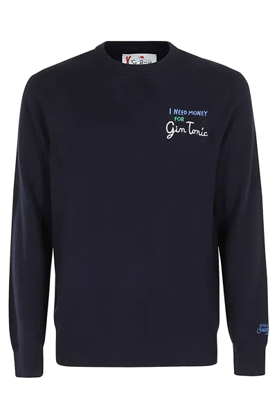 Mc2 Saint Barth Crew Neck Light Sweater In Blue