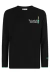 Mc2 Saint Barth Non Ci Resta Che Sbocciare Sweater In Wool And Cashmere Blend In Emb Resta Sbocciare