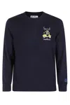 Mc2 Saint Barth Crew Neck Light Sweater In Emb Snoopy Special Weekend
