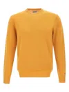 Mc2 Saint Barth Crew-neck Ribbed Sweater In Yellow