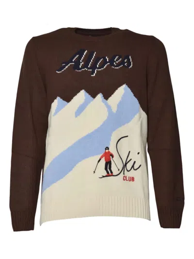 Mc2 Saint Barth Crew-neck Sweater In Brown