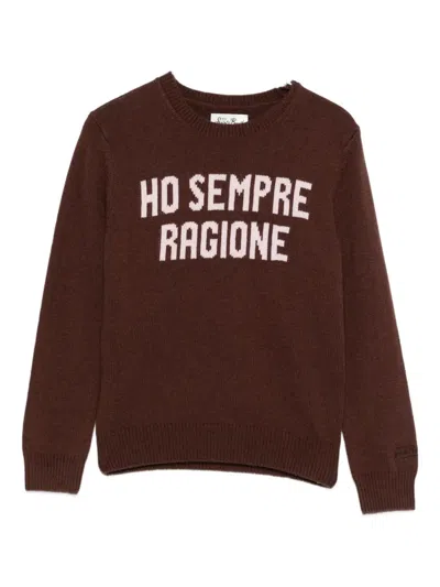 Mc2 Saint Barth Kids' Crew-neck Sweater In Brown