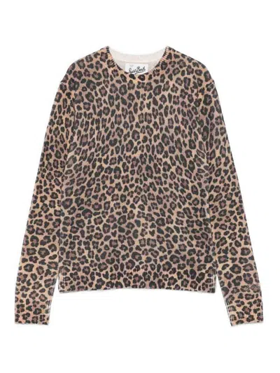 Mc2 Saint Barth Crew Neck Sweater In Brown