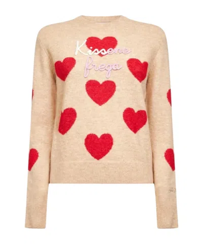 Mc2 Saint Barth Crew Neck Sweater In Neutral
