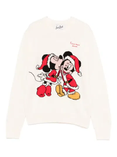 Mc2 Saint Barth Crew Neck Sweater In White