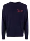 Mc2 Saint Barth Crew Neck Sweatshirt Featuring Long Sleeves In Blue