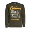 Mc2 Saint Barth Crew Neck Sweater With Ribbed Details And Embroidery In Green