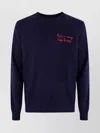 Mc2 Saint Barth Crew Neck Sweatshirt Featuring Long Sleeves In Blue