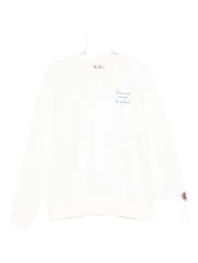 Mc2 Saint Barth Crew-neck Sweatshirt In White