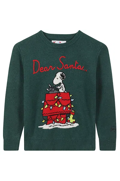 Mc2 Saint Barth Kids' Crewneck Jacquard Sweater In Emb