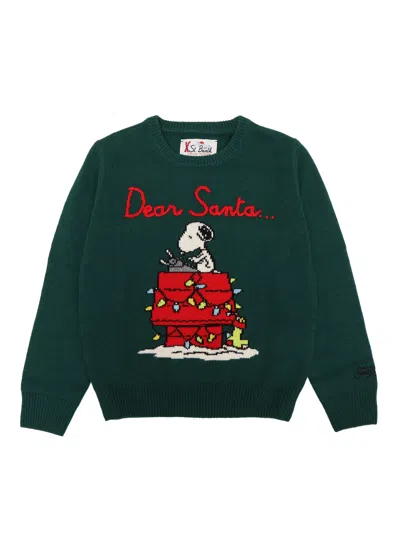 Mc2 Saint Barth Kids' Crewneck Jaquard Sweater In Multicolor