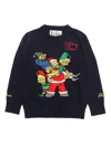Mc2 Saint Barth Crewneck Jaquard Sweater In Multicolor