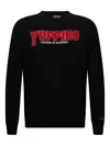 Mc2 Saint Barth Crew Neck Sweater With Embroidery On The Front In Black