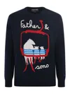 Mc2 Saint Barth Crewneck Long-sleeved Jumper In Blue