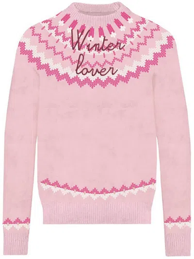Mc2 Saint Barth Crewneck Nordic Sweater Clothing In Pink
