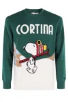 Mc2 Saint Barth Snoopie Graphic Sweater In Green