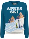 Mc2 Saint Barth Graphic Print Crewneck Knit Sweater In Blue