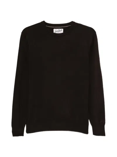 Mc2 Saint Barth Crew-neck Wool Sweater In Brown