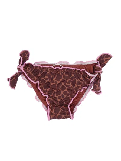 Mc2 Saint Barth Kids'  Cric-giraffe Skin 18 In Brown