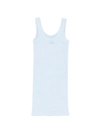 Mc2 Saint Barth Kids' Crinkled Swim Dress In Blue