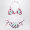 Mc2 Saint Barth Cris Bikini With Vichy And Cherries Pattern