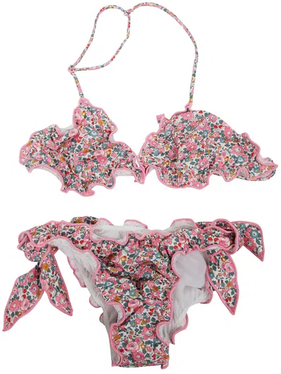 Mc2 Saint Barth Cris Frou Frou Bikini By  Kids In Multi
