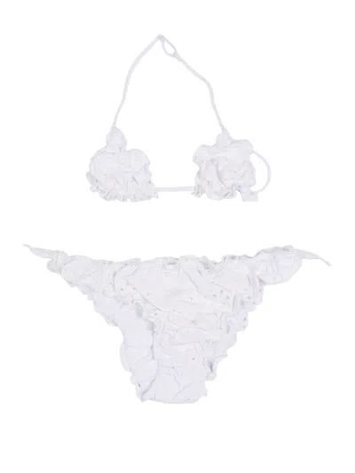 Mc2 Saint Barth Kids'  Cris-sangallo Flower Embry 01 In White