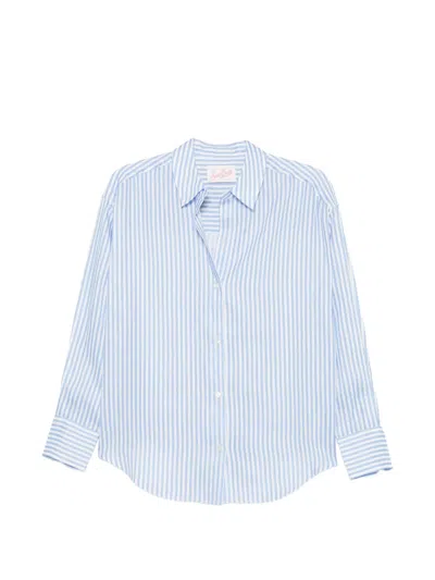 Mc2 Saint Barth Cristal Striped Shirt In Blue