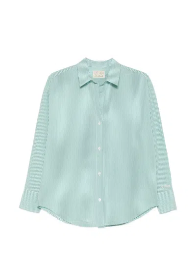 Mc2 Saint Barth Cristal Striped Shirt In Green